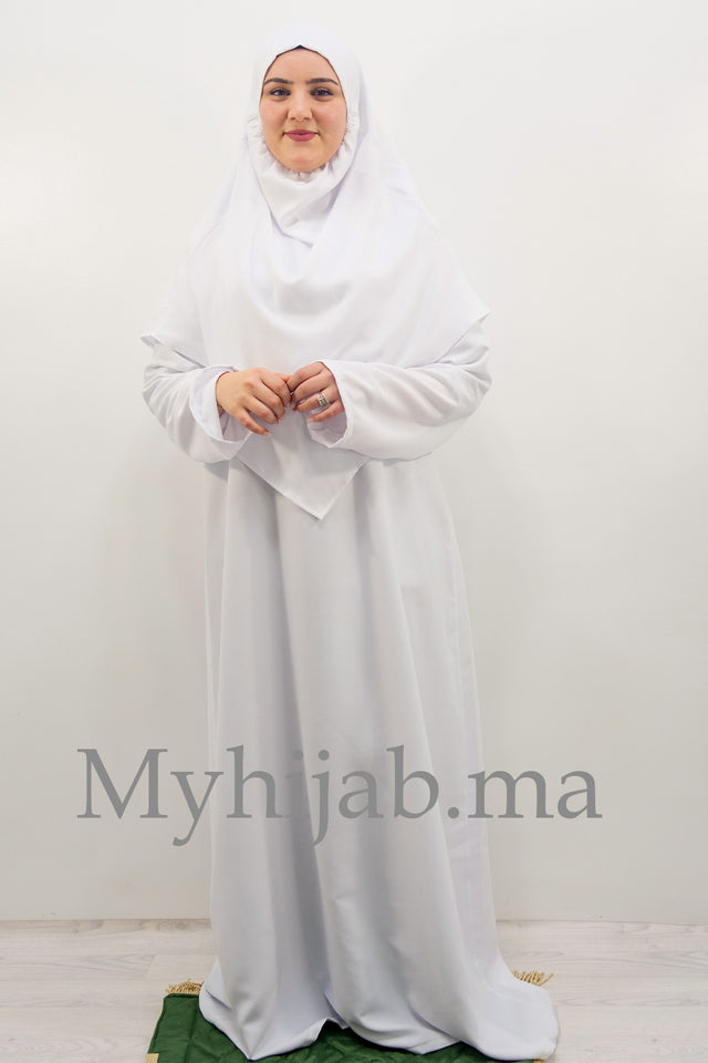 Tenue de Prière Crêpe - blanche