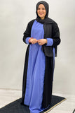 ABAYA DUBAI : Bleu Ciel - Noir