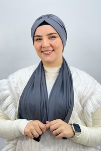 Dubai hijab - Gris foncé