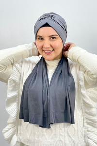 Dubai hijab - Gris foncé
