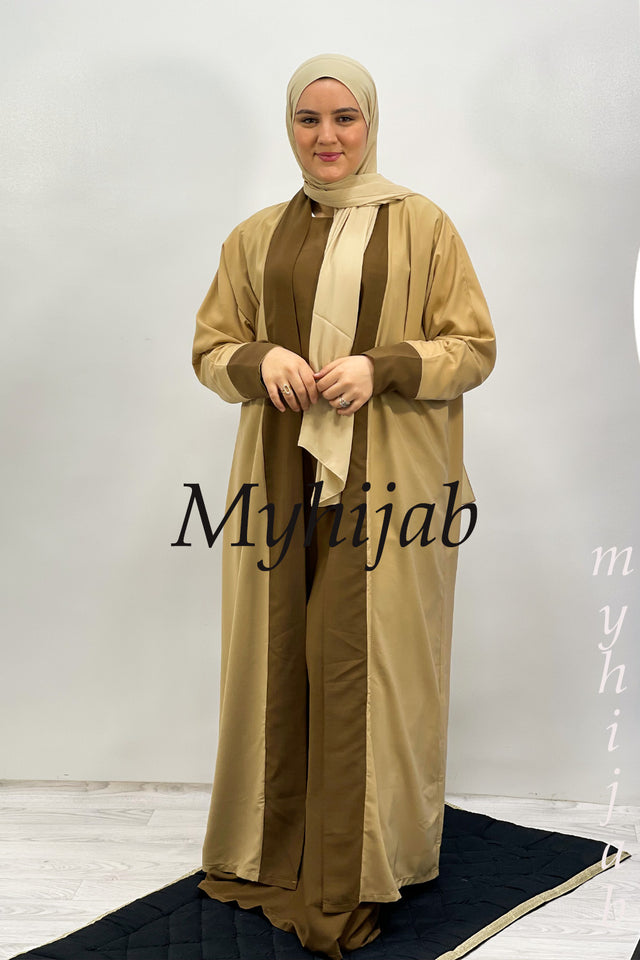 ABAYA DUBAI : Marron-Beige