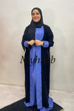 ABAYA DUBAI : Bleu Ciel - Noir